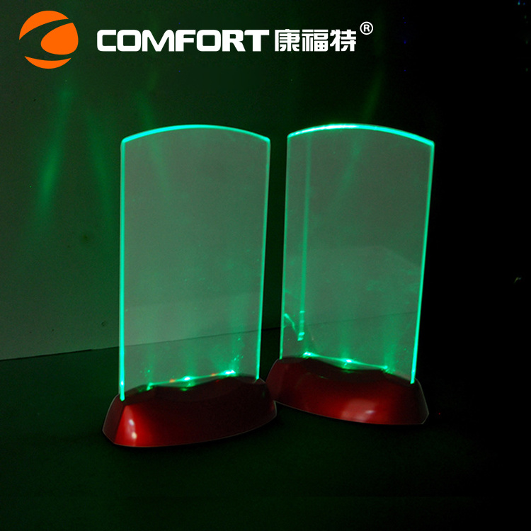 China mainland led illuminated acrylic menu holder acrylic table tent