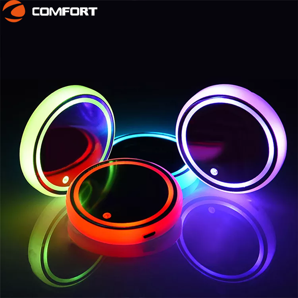 Halloween Bar Decor Light Up Coasters For Bottles Sticker Liquor Drinks Wine Water Funny Party Cup led Coasters Bottle Lights