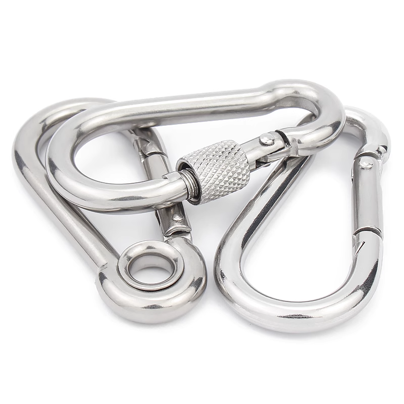 Strong Spring Snap Hook 304 Stainless Steel Quick Link Snap Hook Clips Eyelet