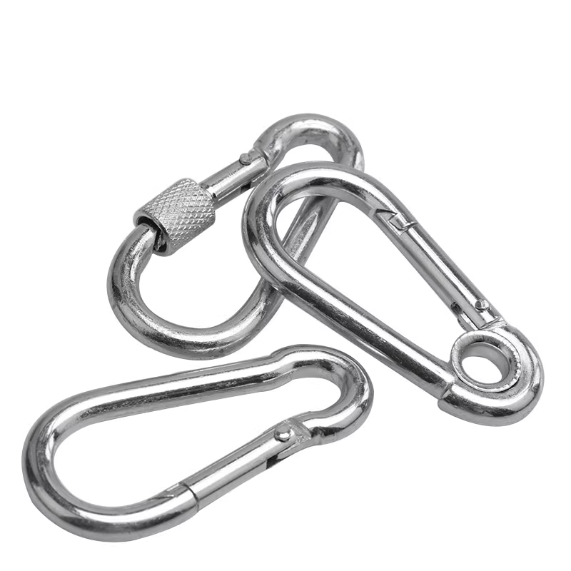 Strong Spring Snap Hook 304 Stainless Steel Quick Link Snap Hook Clips Eyelet