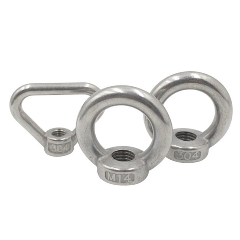 Stainless Steel DIN 582 Rings Nuts Anchor Lifting Ring Shape Oval Eye Threaded Nut