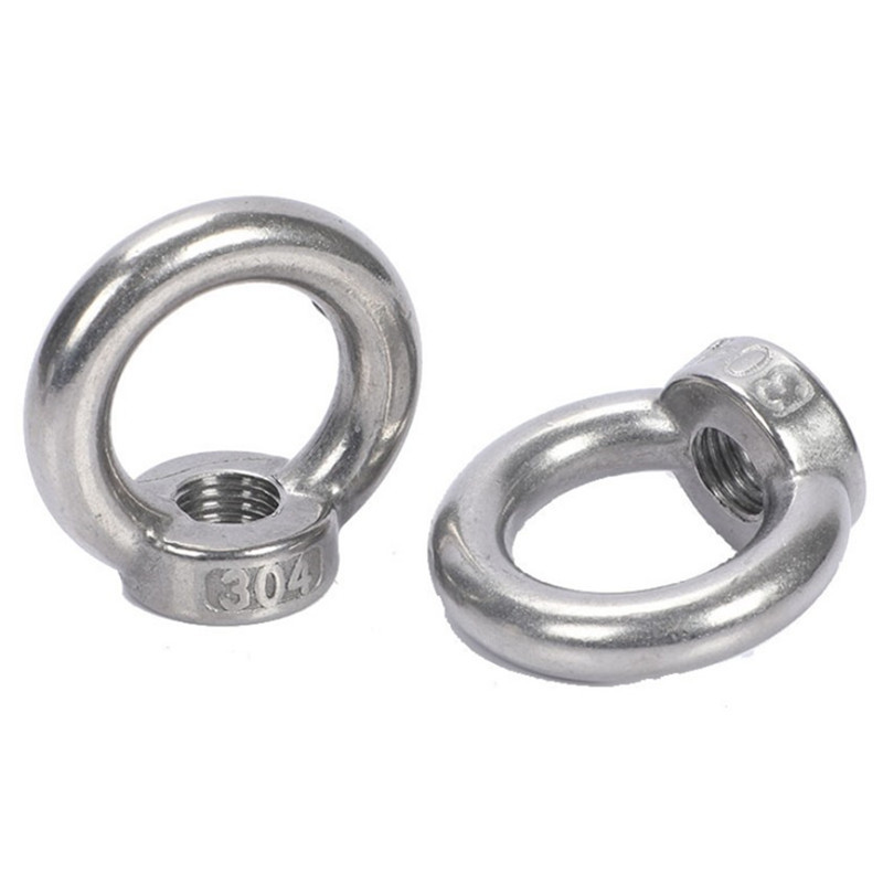 Wholesale DIN582 Stainless Steel 304 316 Lifting Eye Nut High Quality M6 M8 M10 M12 Forged Round Ring Shape Eye Nuts