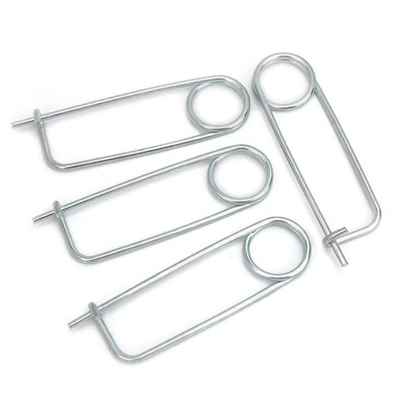 120mm Customized Stainless Steel Spring Clip Wire Snap Cotter Pins Self Locking Quick Release Door Lock Pins