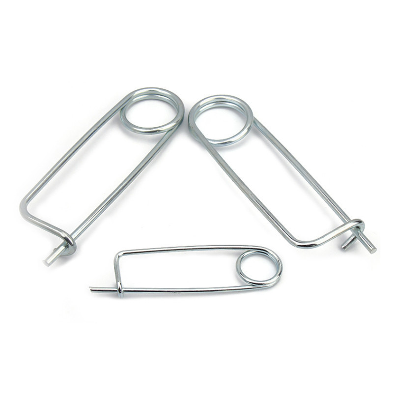 120mm Customized Stainless Steel Spring Clip Wire Snap Cotter Pins Self Locking Quick Release Door Lock Pins