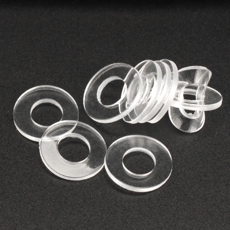 Transparent Flat Washer M3 M4 M6 M8 M10 M12 PVC Plastic Washers Thin Clear Silicone Rubber Washer Gasket