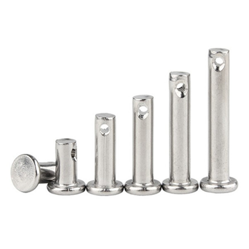 Stainless Steel A2 with Plat Shaft Flat Head with Hole Positioning Pins Clevis Pins Bolt Pin M6 M8 M10