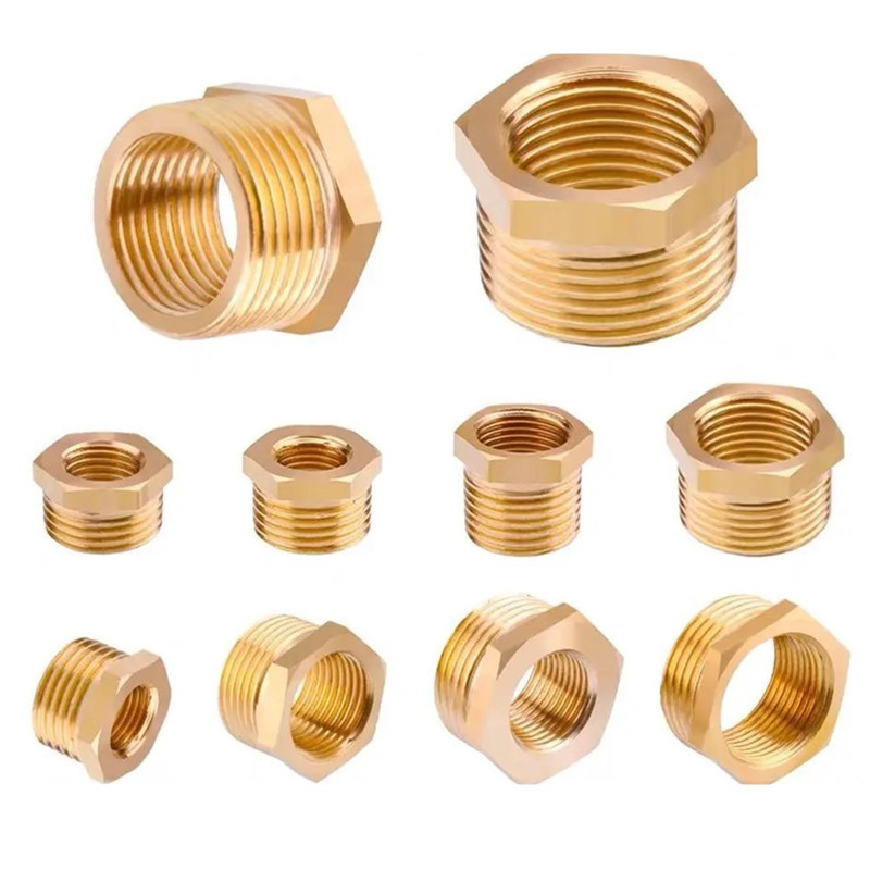 Heavy Duty 1/2 NPT Male Thread to 3/8 NPT Female Thread Brass Reducer Hex Bushing Brass Fitting Pipe Hose Tube Adapter Convert