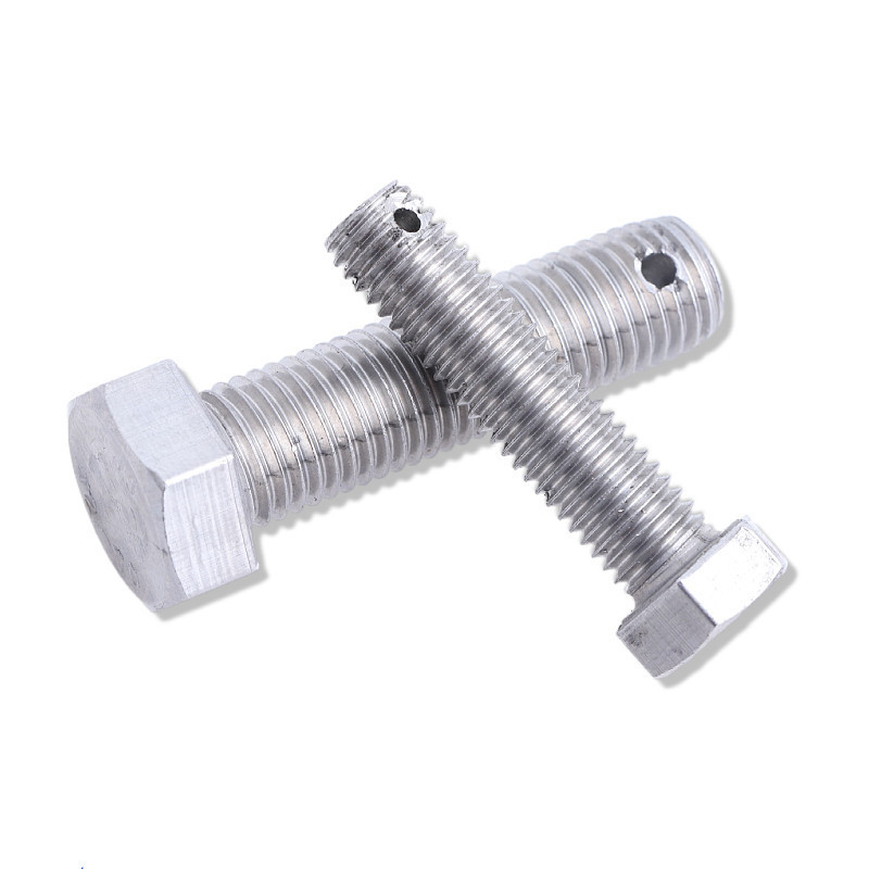 Factory Price Hex Bolt With Hole For Cotter Pin In The Middle Head Or End Hex Head with Cotter Pin Hole