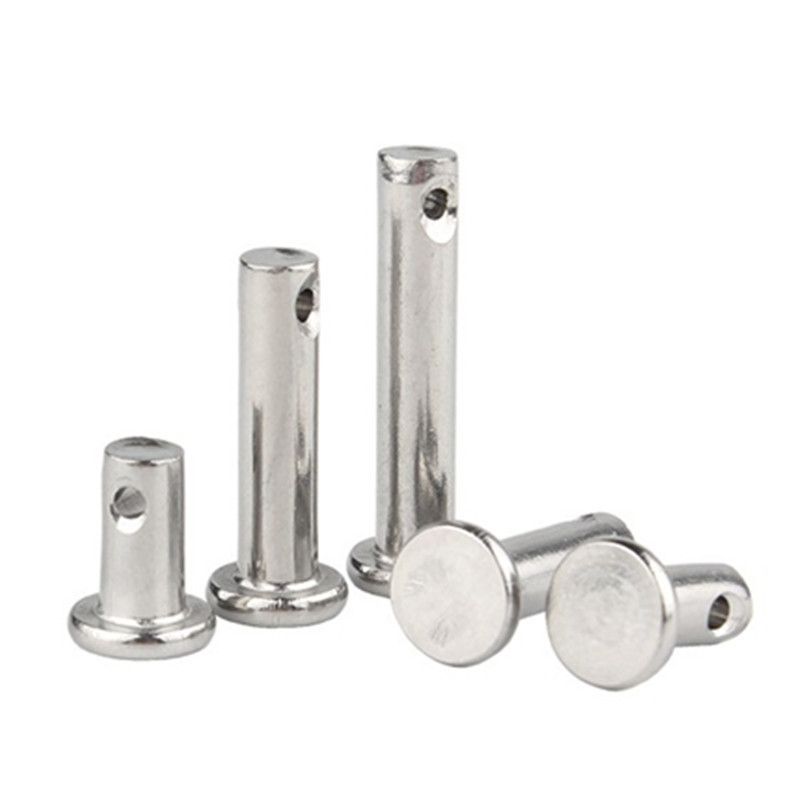 Stainless Steel A2 with Plat Shaft Flat Head with Hole Positioning Pins Clevis Pins Bolt Pin M6 M8 M10