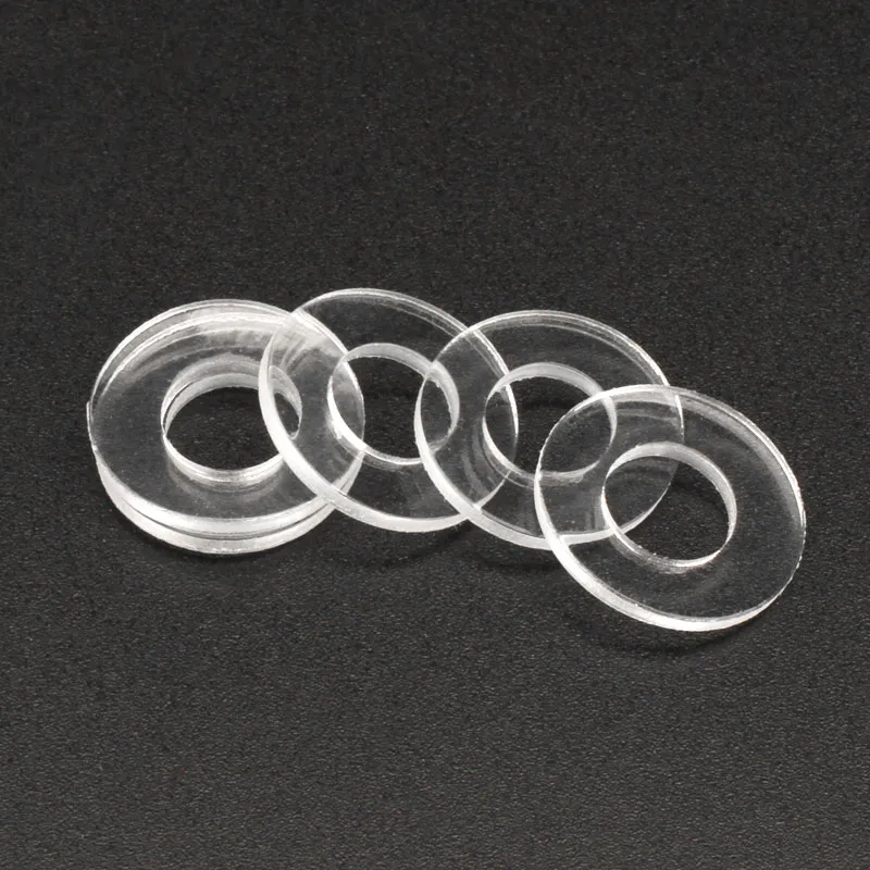 Transparent Flat Washer M3 M4 M6 M8 M10 M12 PVC Plastic Washers Thin Clear Silicone Rubber Washer Gasket