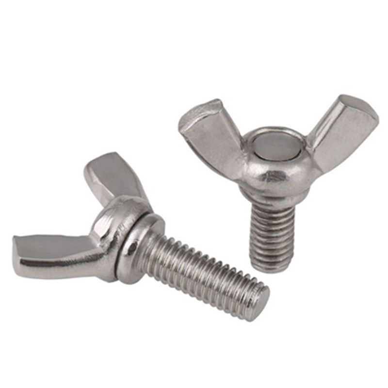 M3 M4 M5 M6 M8 M10 304 316 stainless steel metric thumb bolts square butterfly wing screw