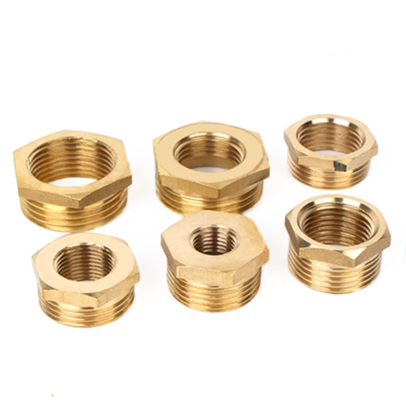 Heavy Duty 1/2 NPT Male Thread to 3/8 NPT Female Thread Brass Reducer Hex Bushing Brass Fitting Pipe Hose Tube Adapter Convert