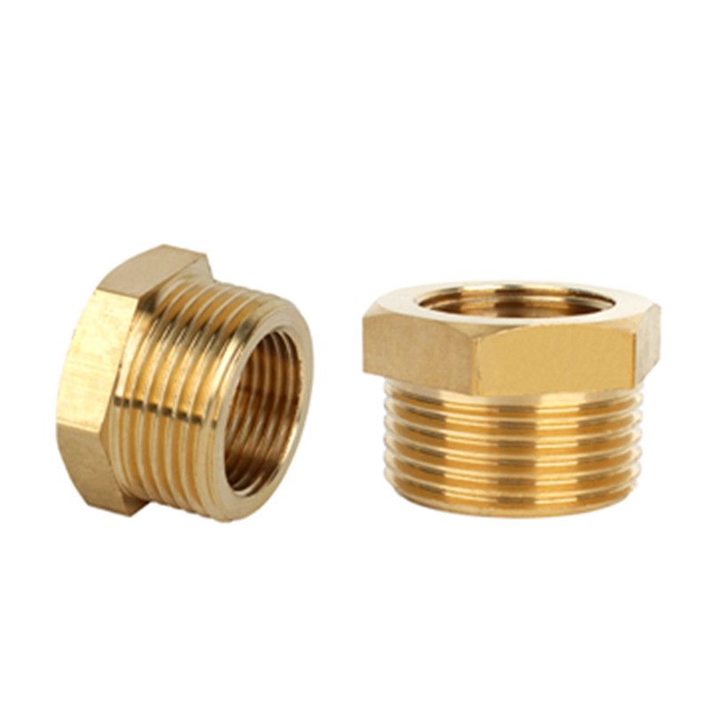 Heavy Duty 1/2 NPT Male Thread to 3/8 NPT Female Thread Brass Reducer Hex Bushing Brass Fitting Pipe Hose Tube Adapter Convert