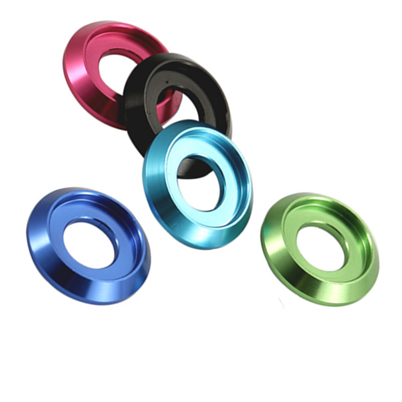 Half Round Dome Washer Decorative Aluminium M6 Gasket Washer Drones For Screw Bolt Black Anodised Colored Washer