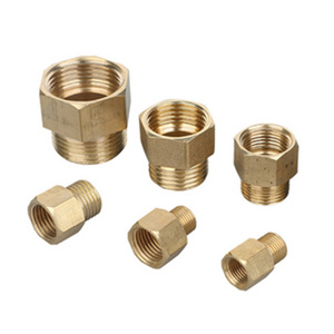 Heavy Duty 1/2 NPT Male Thread to 3/8 NPT Female Thread Brass Reducer Hex Bushing Brass Fitting Pipe Hose Tube Adapter Convert