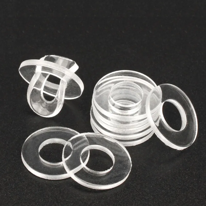 Transparent Flat Washer M3 M4 M6 M8 M10 M12 PVC Plastic Washers Thin Clear Silicone Rubber Washer Gasket