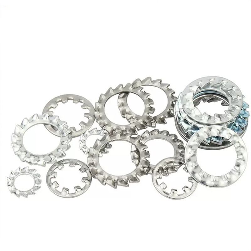 SS304 Star Lock Washer Manufacturer Serrated Tooth Stop Gasket Grade 8.8 Internal External Teeth Self Locking Washers