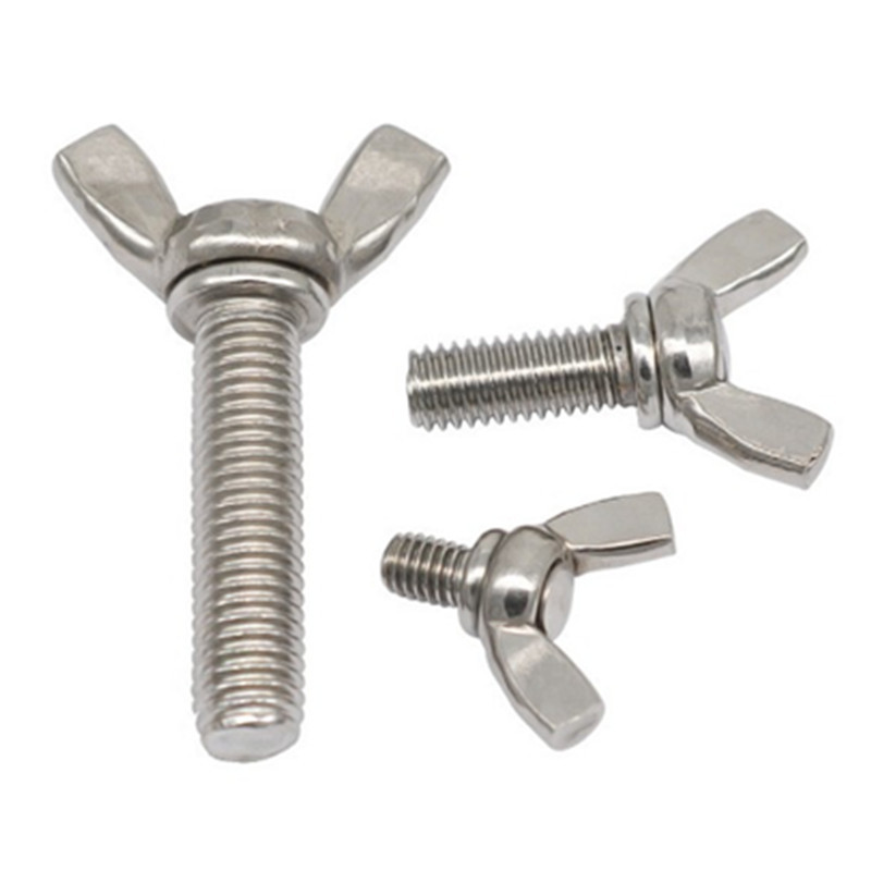 M3 M4 M5 M6 M8 M10 304 316 stainless steel metric thumb bolts square butterfly wing screw