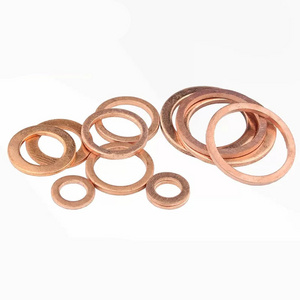 Flat Washer Supplier Brass copper colored metal round flat plate fender washers 5mm sealing gasket punched ring washer