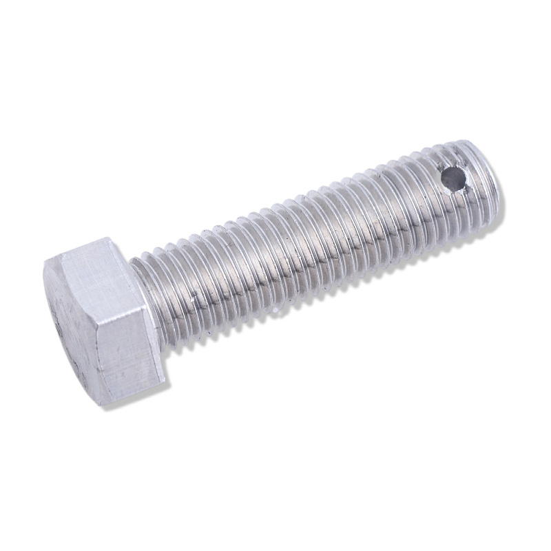 Factory Price Hex Bolt With Hole For Cotter Pin In The Middle Head Or End Hex Head with Cotter Pin Hole