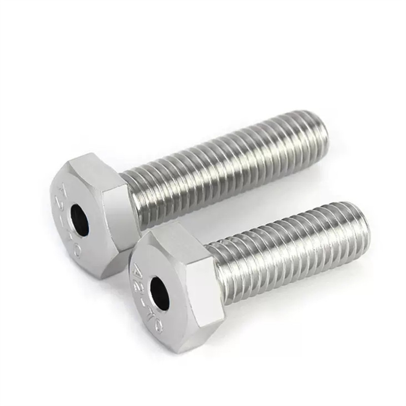 Bolt with hole in center M16 X 2.0 X 110mm Hole 9mm Hex Head Hollow Through Hole Hollow Screws Bolt M10