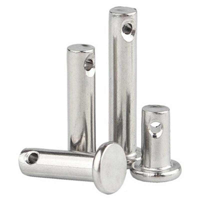 Stainless Steel A2 with Plat Shaft Flat Head with Hole Positioning Pins Clevis Pins Bolt Pin M6 M8 M10