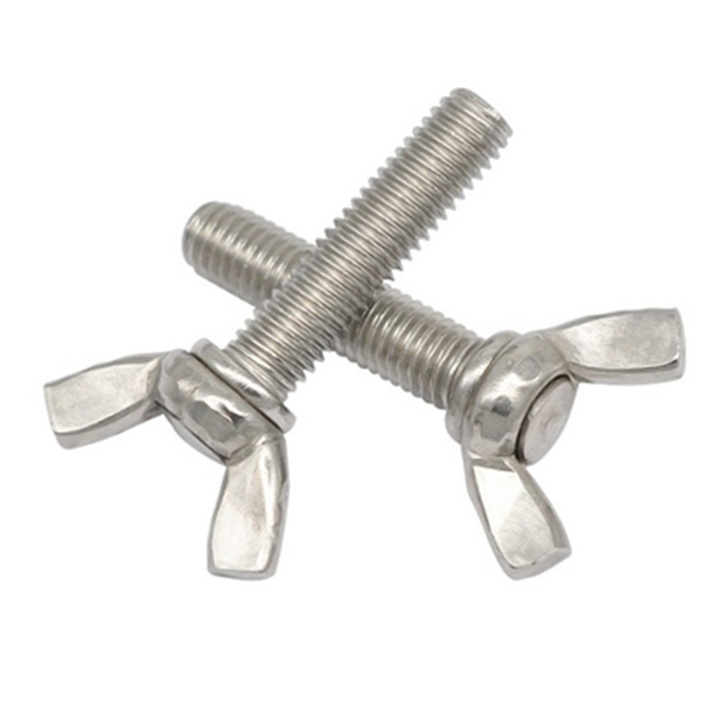 M3 M4 M5 M6 M8 M10 304 316 stainless steel metric thumb bolts square butterfly wing screw