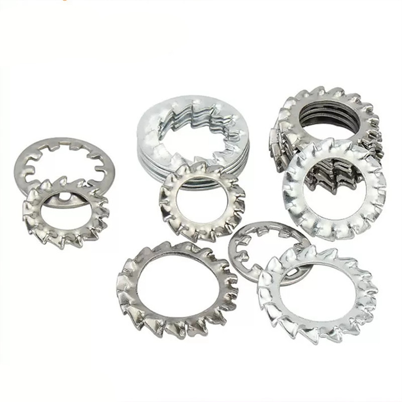 SS304 Star Lock Washer Manufacturer Serrated Tooth Stop Gasket Grade 8.8 Internal External Teeth Self Locking Washers