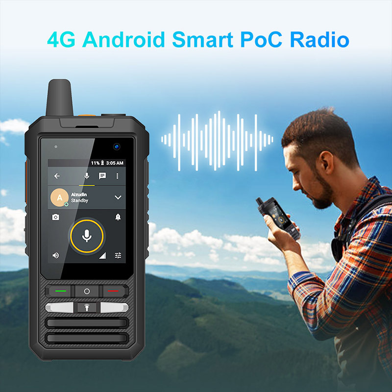 F80S Long Range 4G LTE Two Way Radio Smart Mobile Phone Portable Android 10 Zello PTT POC Handheld Walkie Talkie with SIM Card