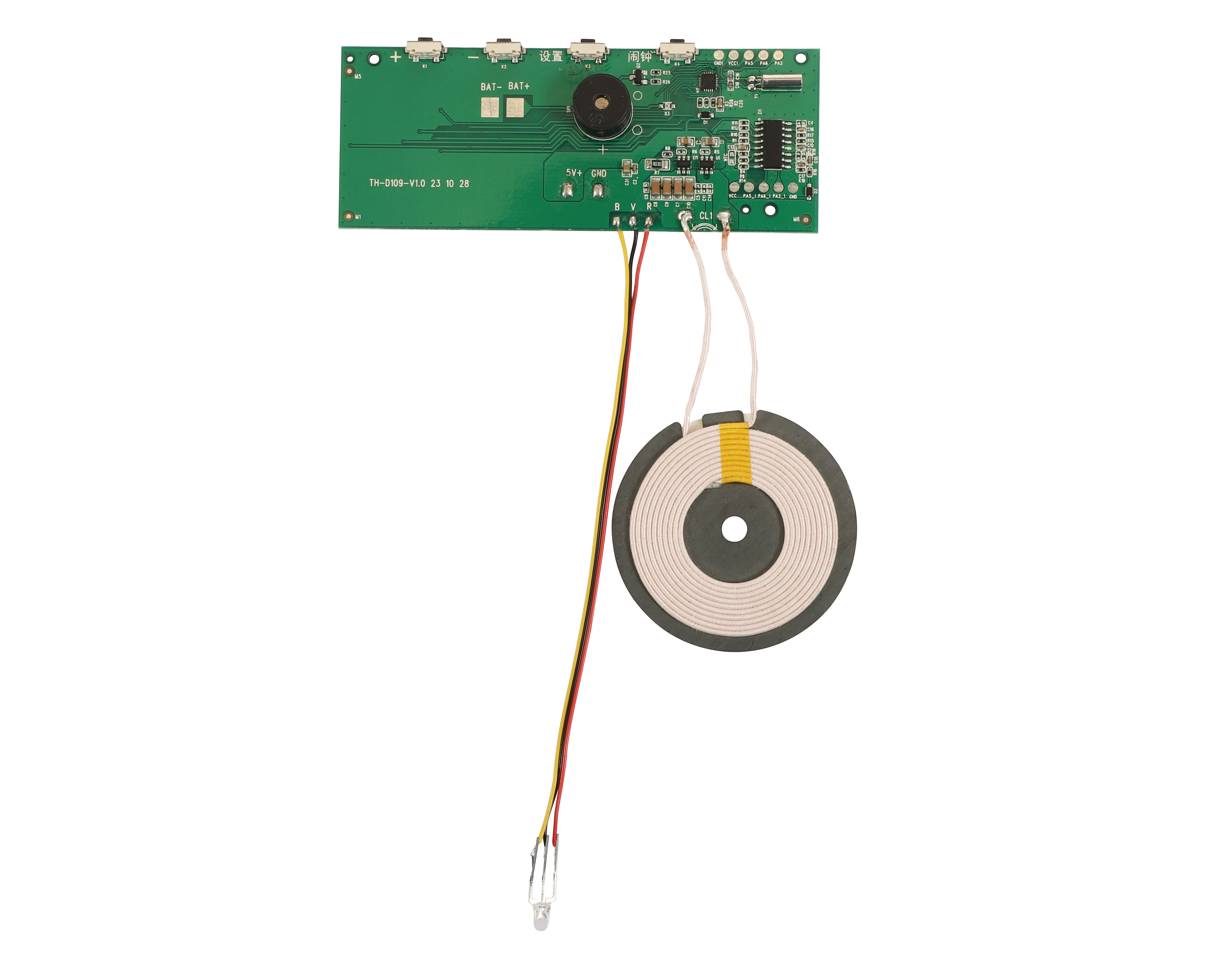 Manufacturers direct sales of high quality with clock and alarm clock Wireless charger module