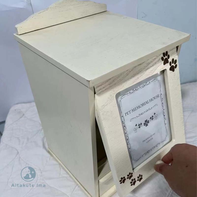 Handmade Wooden House Shaped Funeral Memorial Pet Cremation Urns Decorative Urn For Dogs Cats Ashes