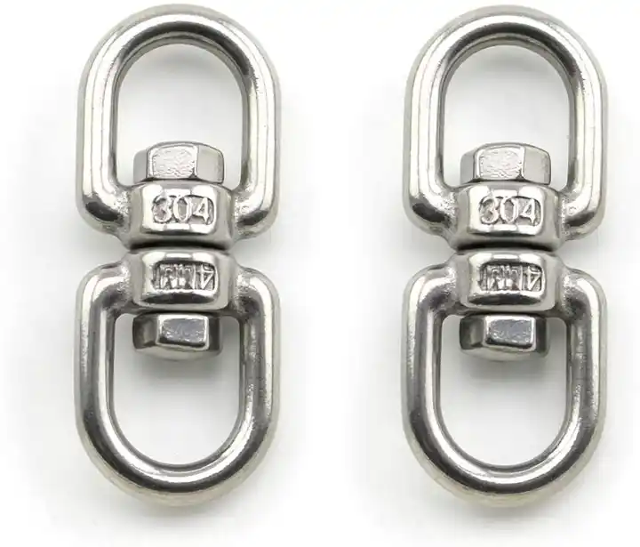 M4 Double Ended Swivel Eye Hook 304 Stainless Steel Eye to Eye Swivel Shackle Ring Connector