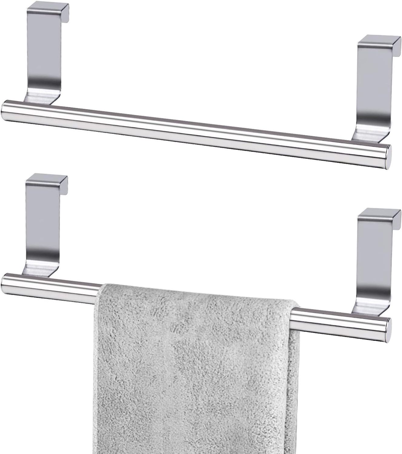 Cabinet Door Towel Bar  Dish Towel Rack for Cabinet  Stainless Steel Kitchen Towel Holder  Over The Door Hand