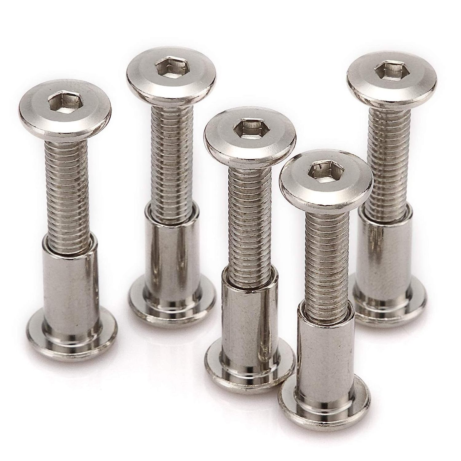 Factory Custom Stainless Steel Hex Socket Head Bolt and Barrel Nut M6 M8 M10 for  Furniture Joint Connector Bolt & Cap Nut Kit