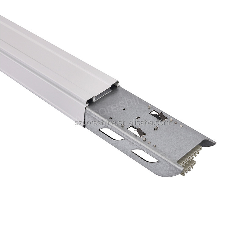 Shenzhen coreshine led lighting 160lm/w 50w dimming led linear trunking system with PMMA lens