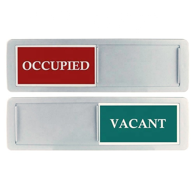 COSUN metal bathroom wall sign free sample vacant occupied sign for bathroom door