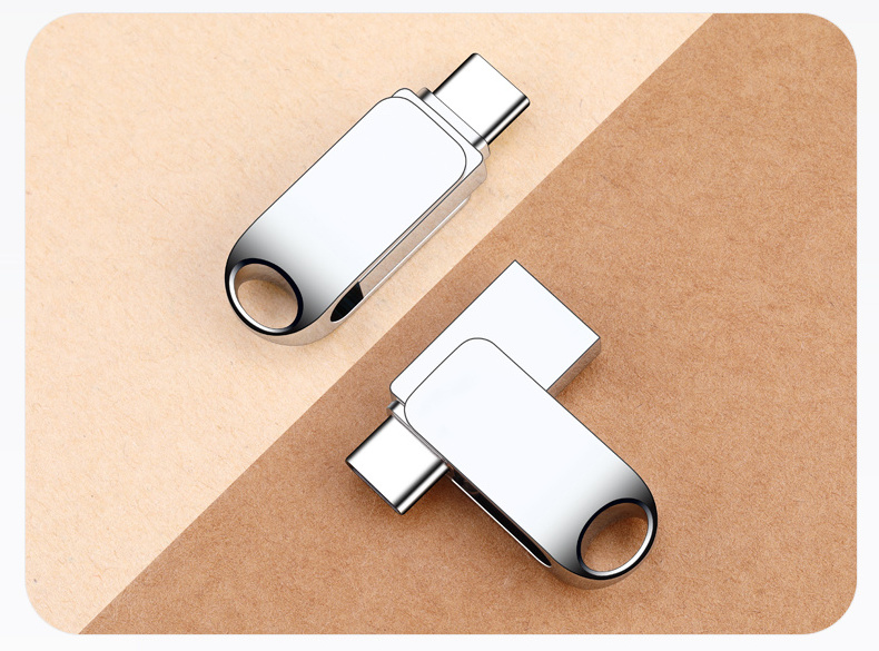 Wholesale Mini Metal Otg Swivel Portable 2 In 1 Type C And Computer Cle Usb Flash Drive Usb2.0 Usb3.0 6Gb 16Gb 32Gb 64Gb