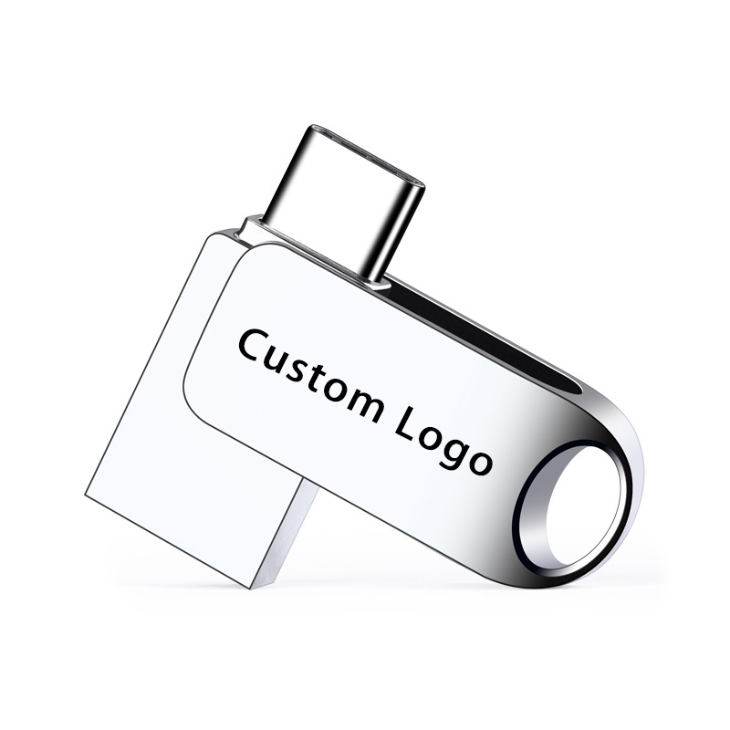 Wholesale Mini Metal Otg Swivel Portable 2 In 1 Type C And Computer Cle Usb Flash Drive Usb2.0 Usb3.0 6Gb 16Gb 32Gb 64Gb