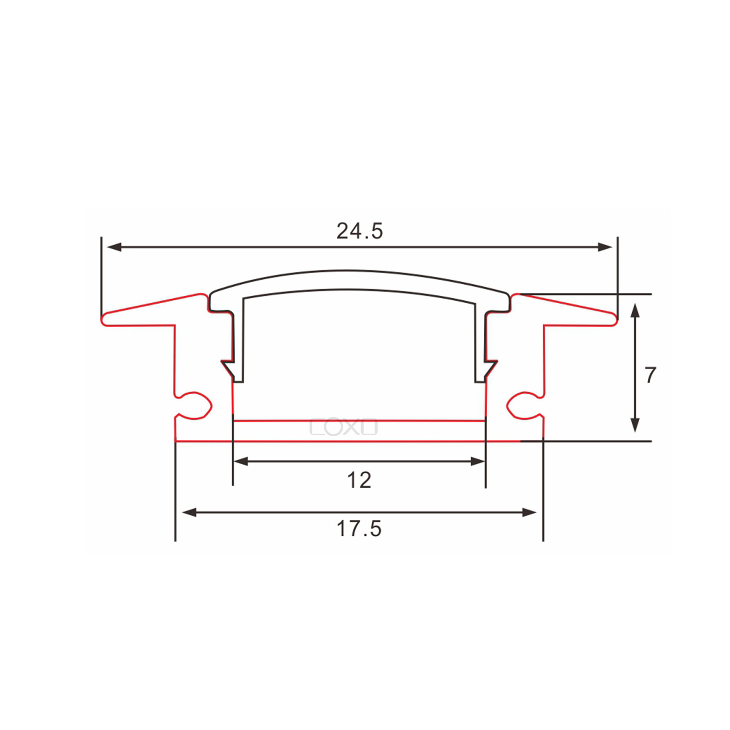 C001 Led Recessed Aluminum profile