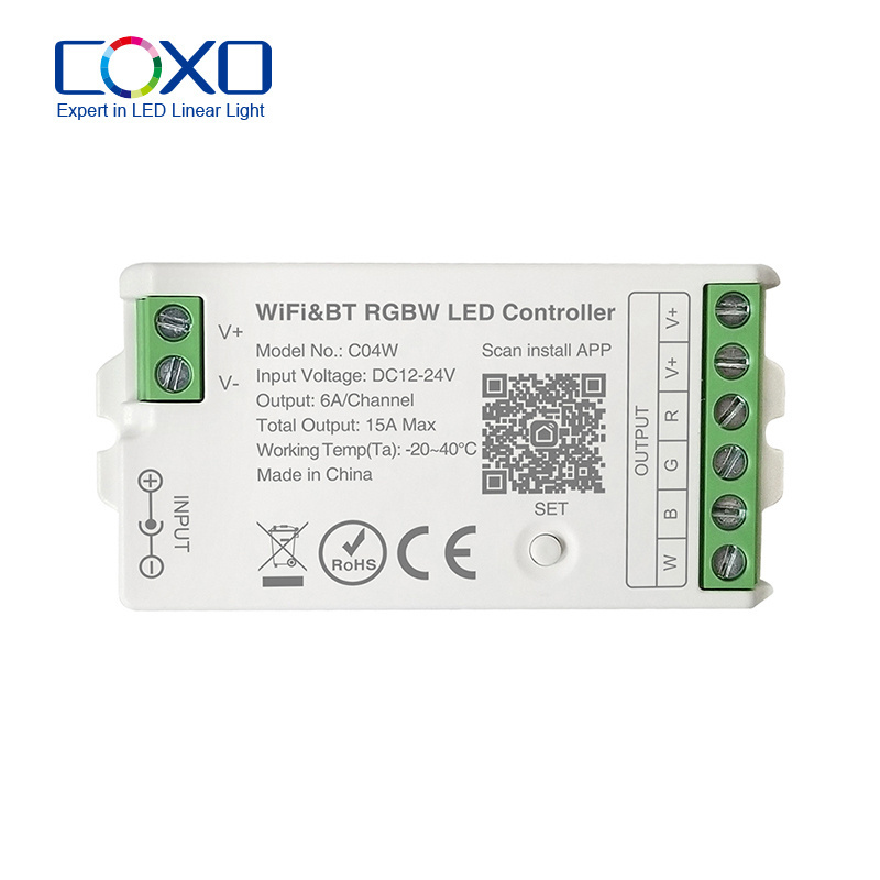 COXOTECH wifi tuya rf rgb led controller smart lighting rgb rgbw with dmx remote dimmers tuya led controller