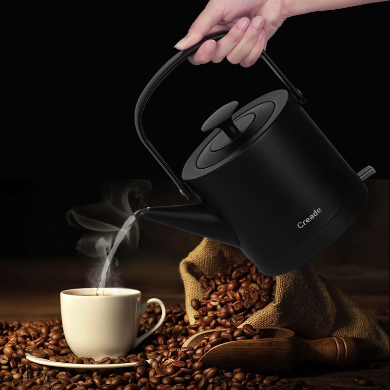 Stainless Stelel Double Wall Strix Thermostat Heating Boiling Water Heat Resistant Classic Black Electric Kettle