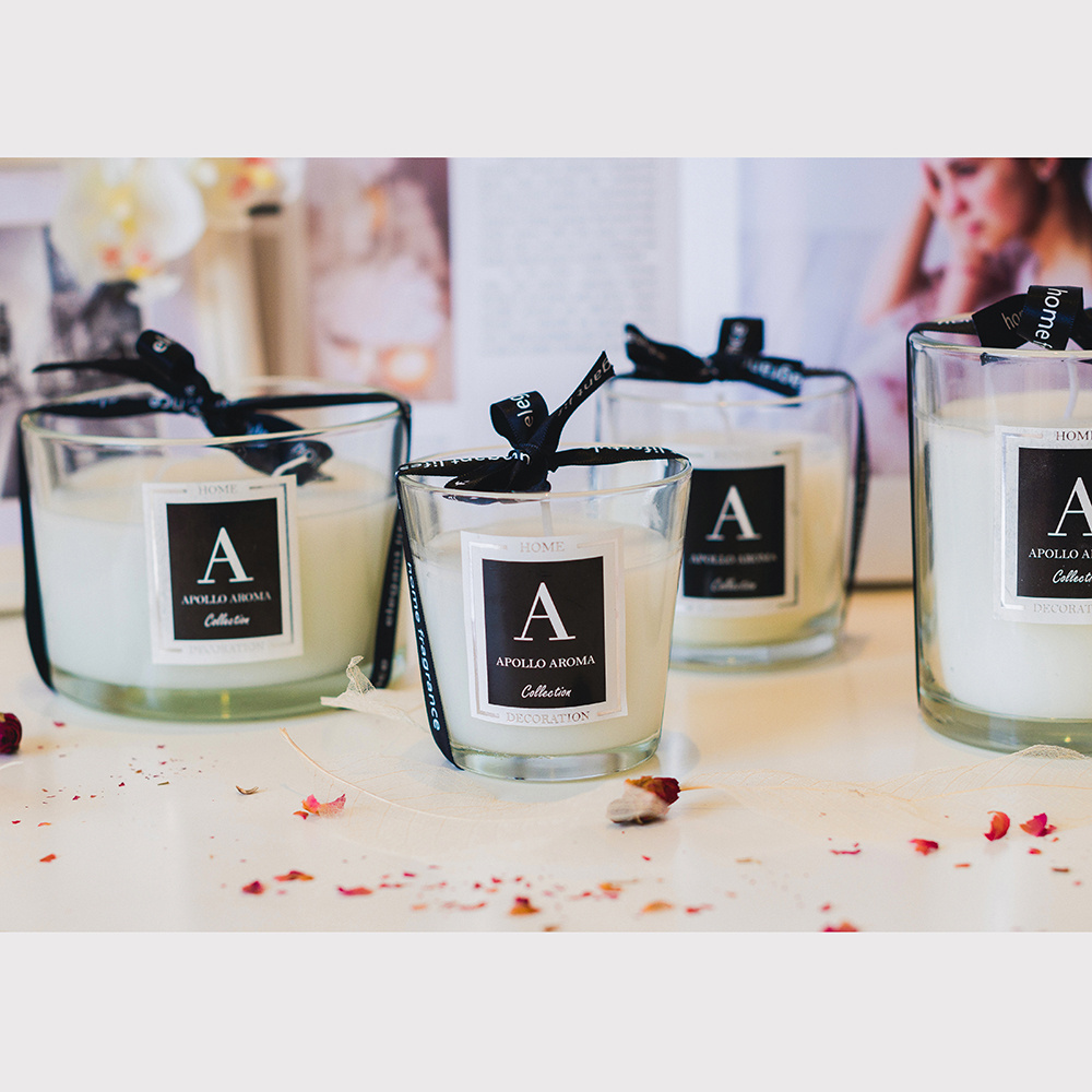 aroma supplies wedding decor in bulk gift private label wholesale aromatherapy custom luxury soy wax scented glass jar candles