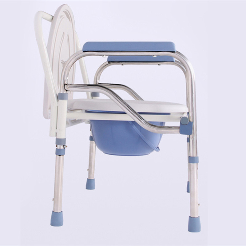 Good quality medical care adjustable bathroom safety equipment folding portable plastic commode chair for elderly disabled