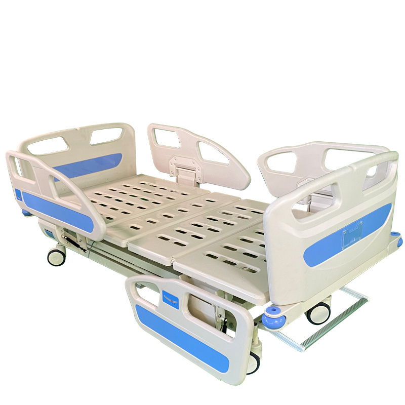 hospital furniture clinic foldable adjustable manual nursing home care 5 function 3 crank patient bed hospital electric bed