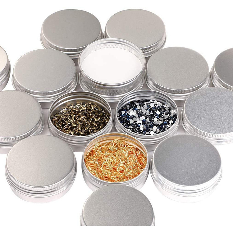 Aluminum Tin Cans 5 oz Empty Candle Tins with Screw Lid Metal Tea Storage Case Jars for Cosmetic, Candles, Candy, Party Favors