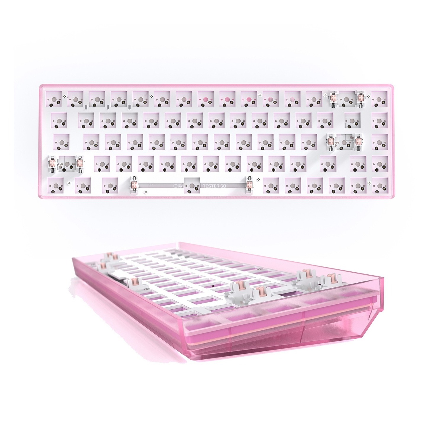 CIY Tester 68 Hot Swappable CIY68 Tester68 Mechanical Keyboard Switch Tester with Purple Pink Color