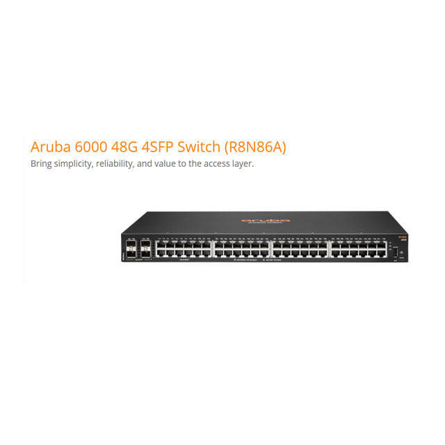 Hot selling HP Aruba 6000 48G 4SFP Switch Network Switches R8N86A