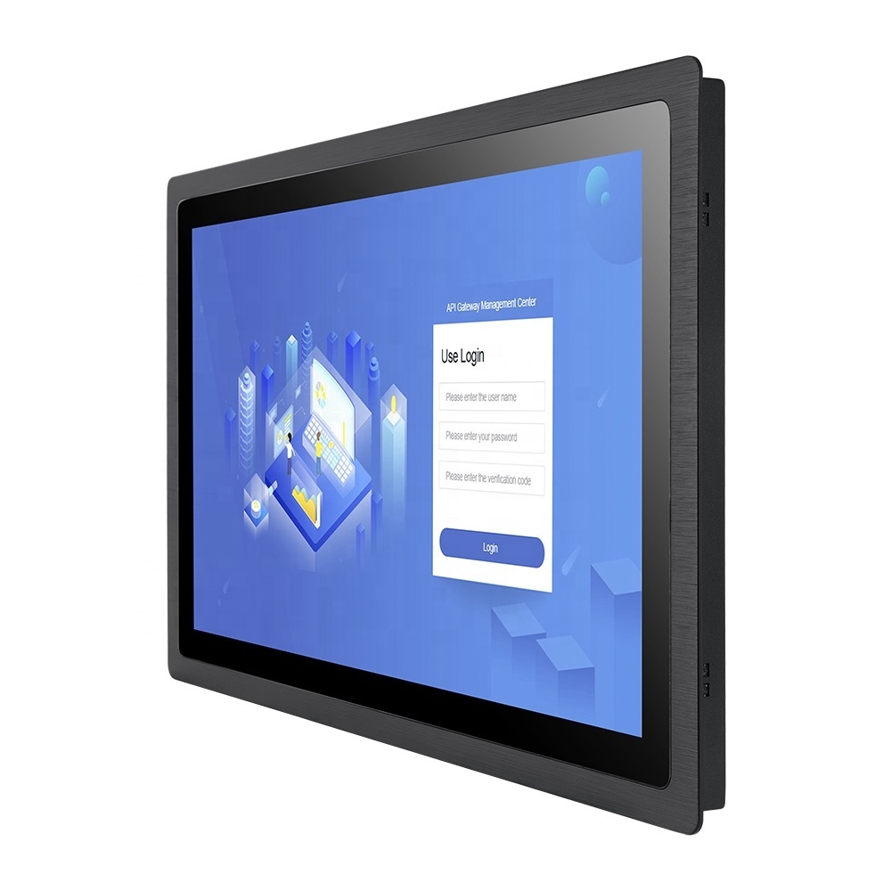 Aluminum Case Waterproof IP65 Front Panel 10.1 12 12.1 15.6 17.3 18.5 inch Flat Touchscreen Embedded Industrial Touch Monitor