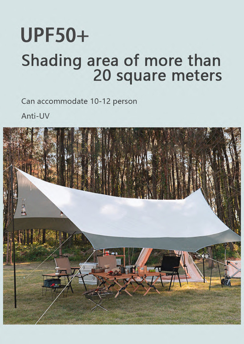 Outdoor Camping Rainfly Rain Tarp Tent Shelter Portable Picnic Shadow Large Tarp Shelter Tents