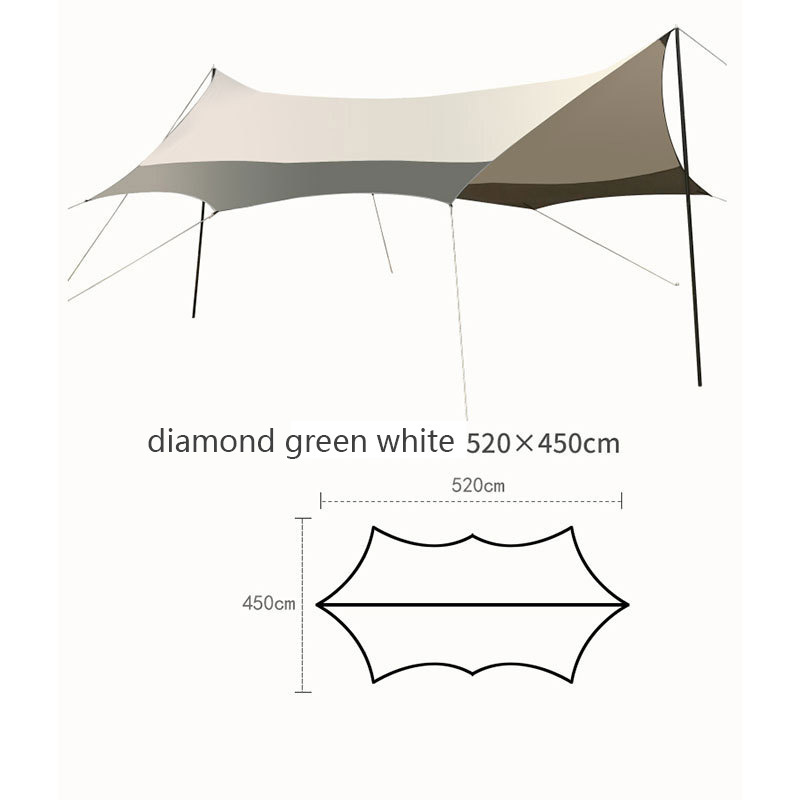 Outdoor Camping Rainfly Rain Tarp Tent Shelter Portable Picnic Shadow Large Tarp Shelter Tents